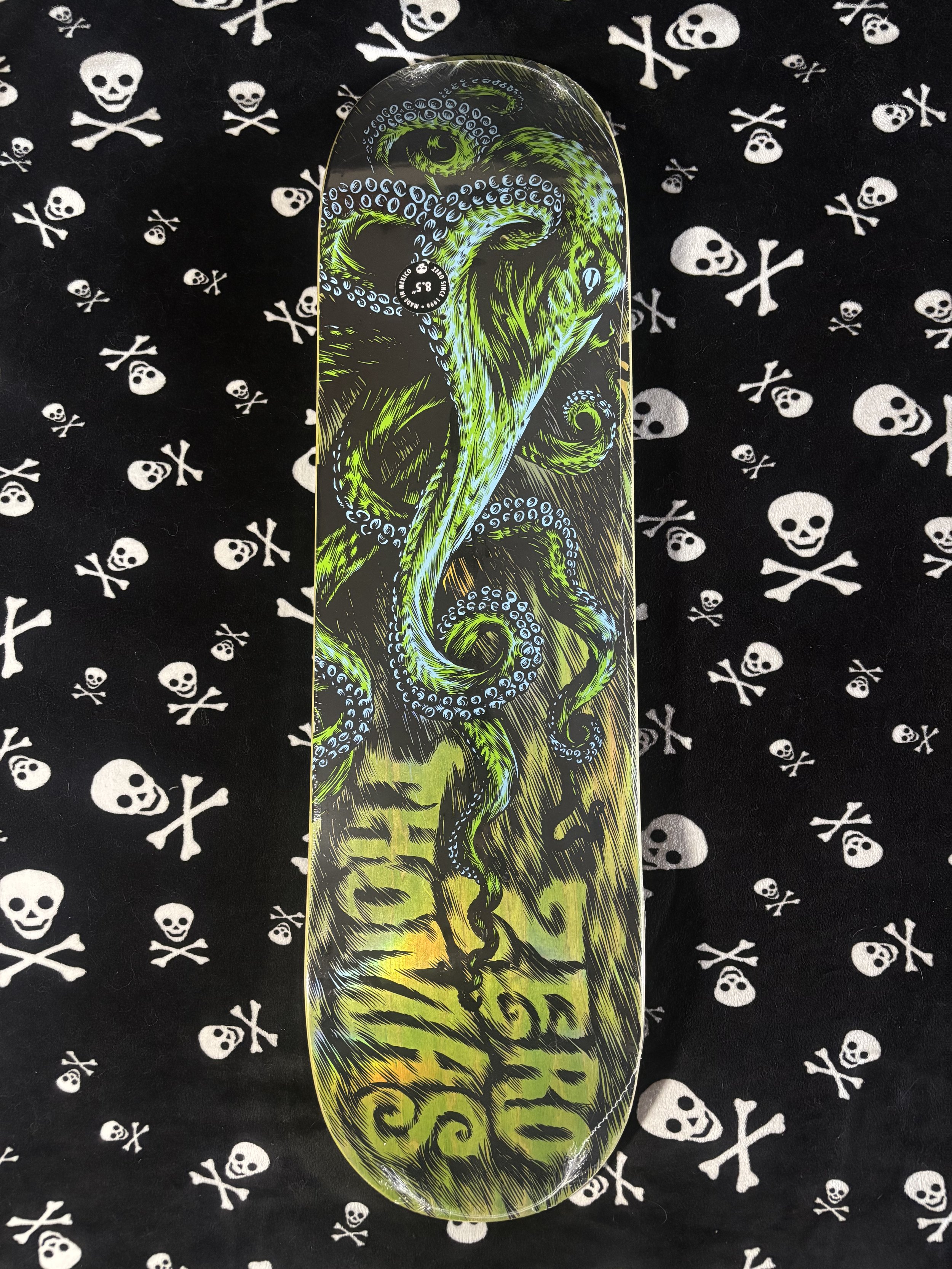 ZERO~ THOMAS OCTOPUS GREEN HOLOGRAPHIC FOIL SKATEBOARD DECK